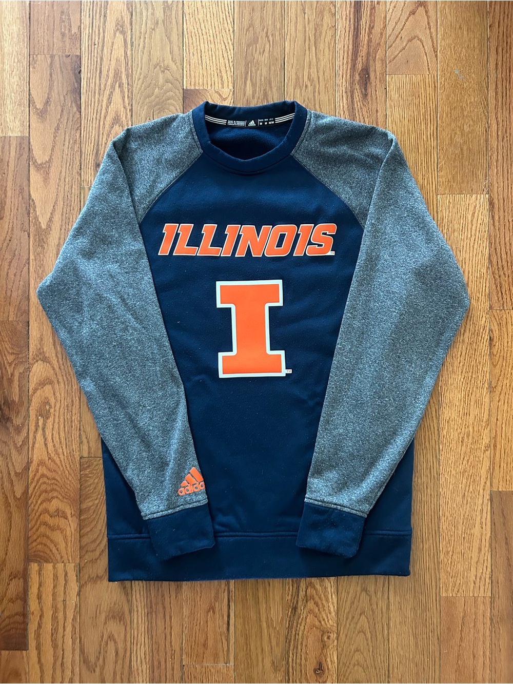 I Illinois Adidas Climawarm Crewneck Size Medium